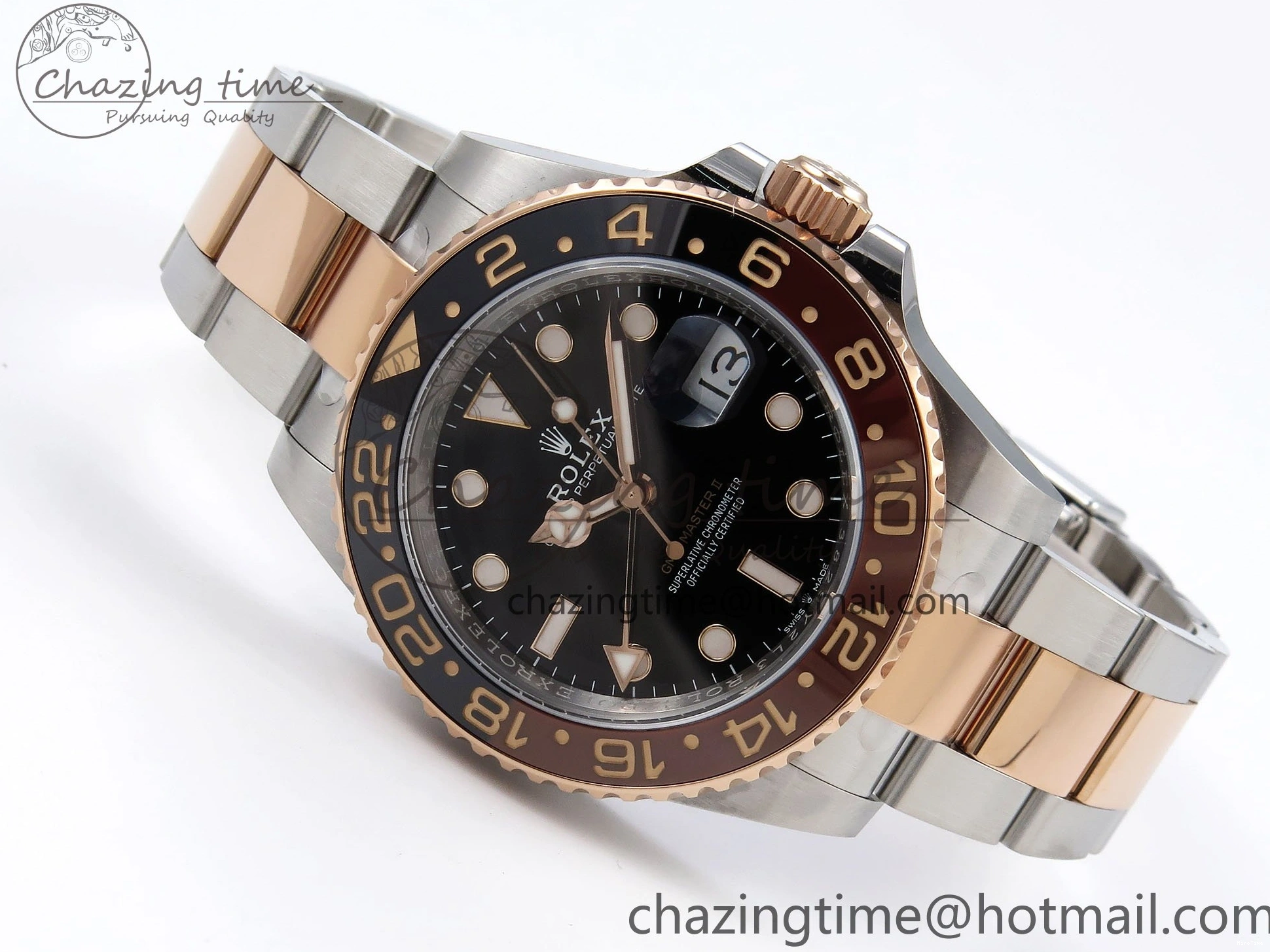 MiroTime 0206 GMT-Master II 126711 CHNR ARF 1:1 Best Edition Black Dial on RG SS Bracelet VR3285 CHS WeatherProof 1661